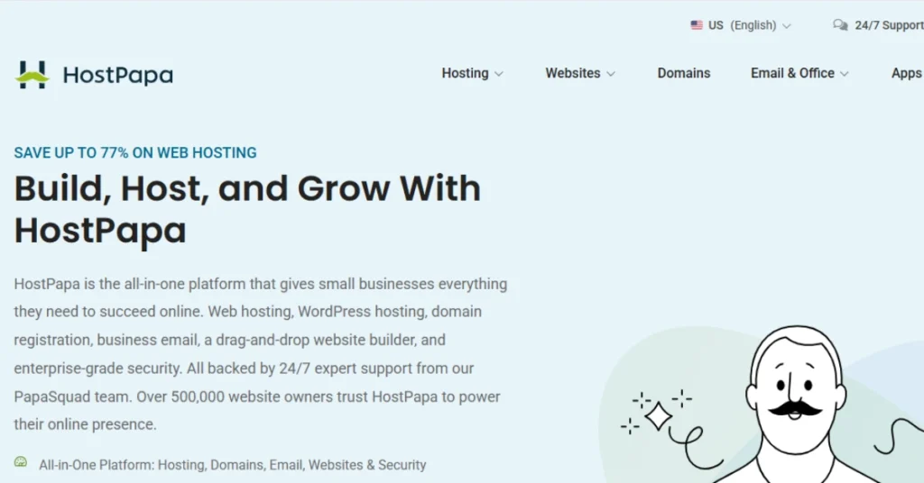 HostPapa best web hosting service 