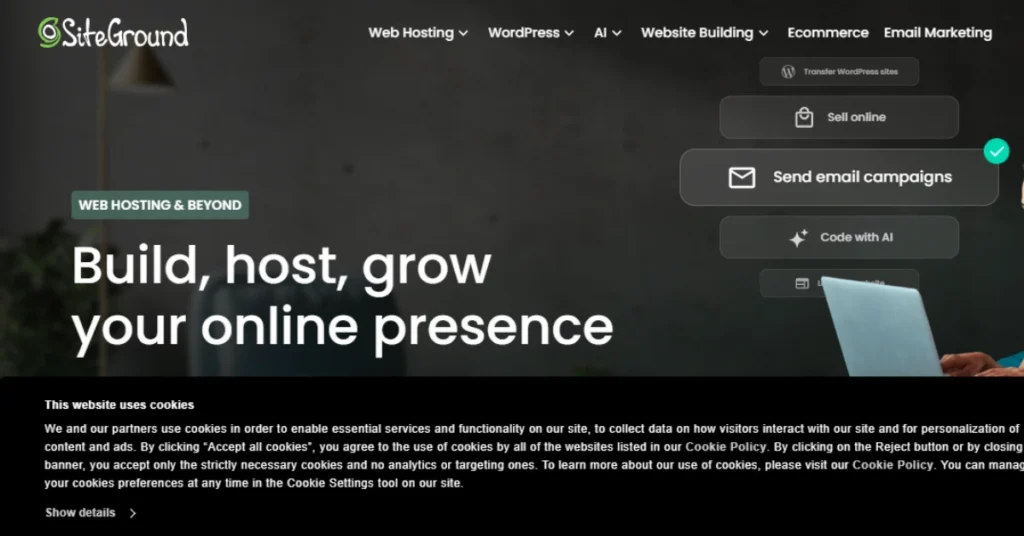 SiteGround Canadian web host 