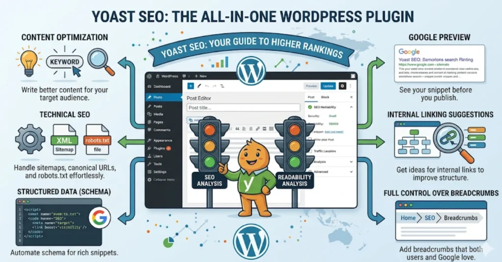 Yoast SEO plugin to make your blog visible on WordPress
