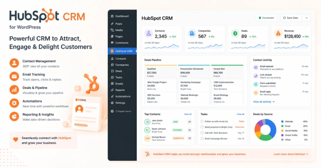 HubSpot CRM must-have best WordPress plugins